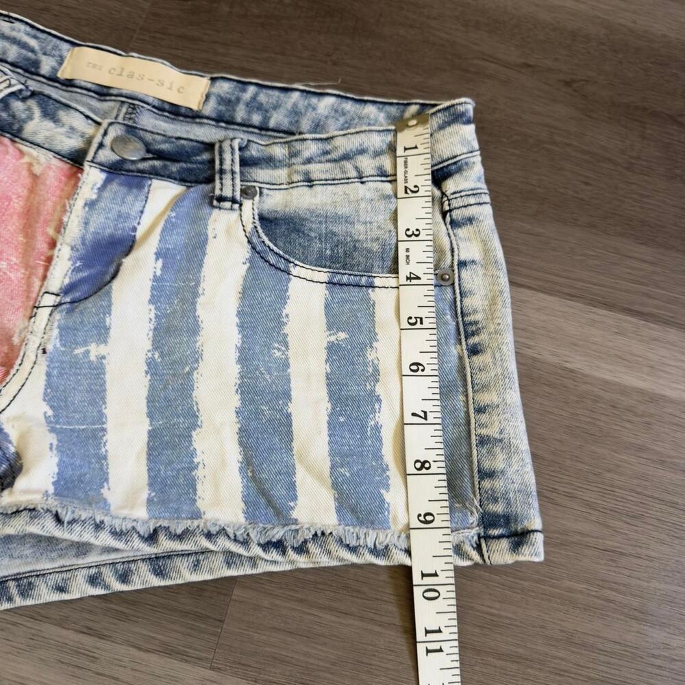 2000s lowrise american flag denim mini shorts - Picture 7 of 8